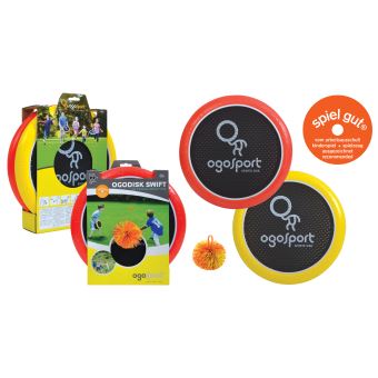 Set jeu attraper et lancer OgoSport Rouge et Jaune 29 cm