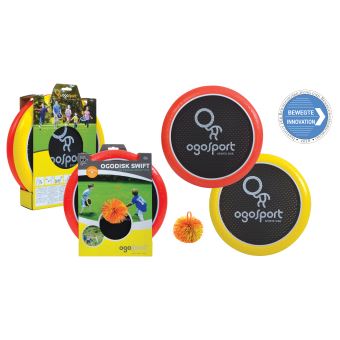 Set jeu attraper et lancer OgoSport Rouge et Jaune 29 cm