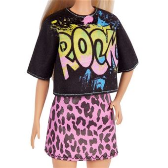 Poupée Barbie Fashionistas T-shirt Rock et jupe