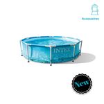 Piscine tubulaire Intex Océan Ronde Bleu 3,05 x 0,76 m avec l’épurateur à cartouche inclus