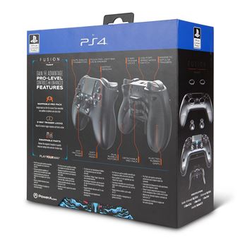 Manette sans fil Bluetooth PowerA Fusion Pro pour PS4 Noir