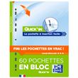 Bloc de 60 pochettes perforées A4 Elba Quick'in Transparent