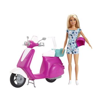 Poupée Barbie Blonde avec Scooter