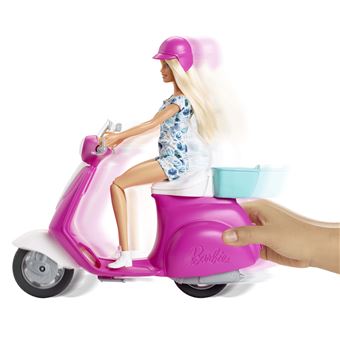 Poupée Barbie Blonde avec Scooter