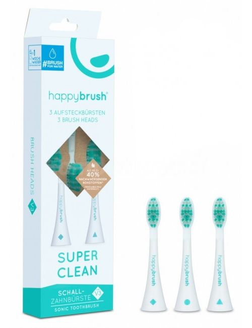 Brosse Dentaire Happy Brush ECOR2 SuperClean BLK Blanc