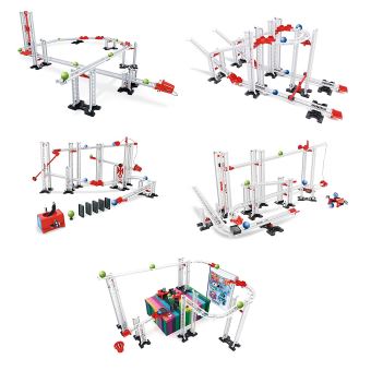 Clementoni Action & Reaction Kit De Démarrage – Piste à Billes Modulable Avec 50+ Pièces, Pour Enfants Dès 8 Ans, Fabriqué En Italie, Physique Et Mécanique En S’amusant