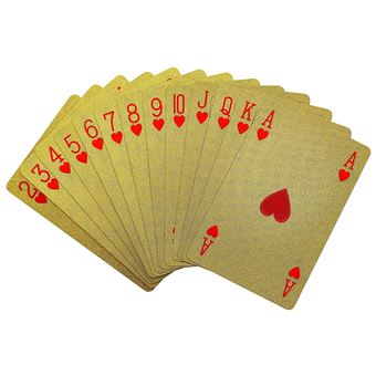 Winning Moves – Jeu De 54 Cartes Doré Holographique, Imperméable, Indéchirable – Dès 4 Ans – Version Française