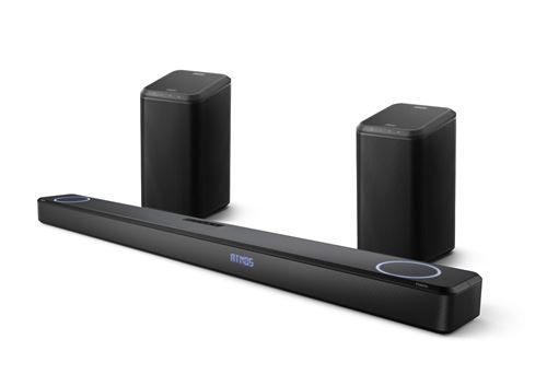 Philips Fidelio FB1 Soundbar + 2 kabellose Fidelio FS1 Lautsprecher Schwarz