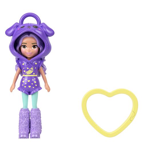 JKC64 Poupée mini 3 Polly Pocket porte clés cœur - vue 1