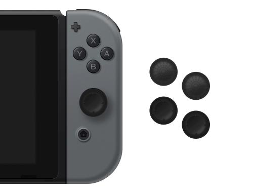 Pack Thumb Grips Gioteck Noir Pour Nintendo Switch
