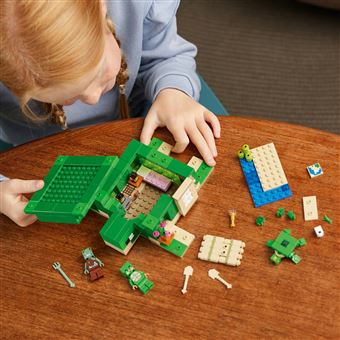 Lego Minecraft - La maison de la plage de la tortue, Jouets de construction  21254