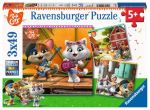 Puzzles 3 x 49 pièces Ravensburger Bienvenue chez les 44 Chats