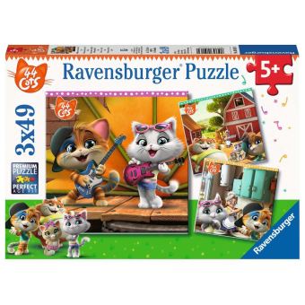 Puzzles 3 x 49 pièces Ravensburger Bienvenue chez les 44 Chats