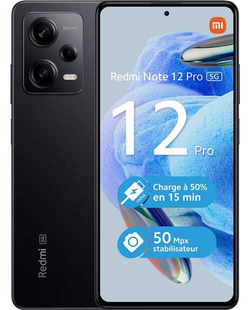 Smartphone Xiaomi Redmi Note 12 Pro 6,67 5G Double nano SIM 128 Go Noir