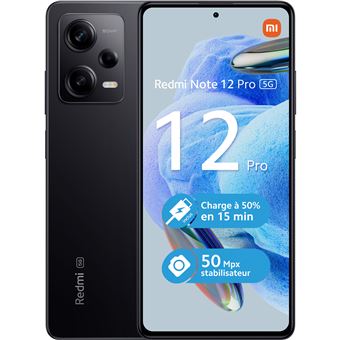 Smartphone Xiaomi Redmi Note 12 Pro 6,67" 5G Double nano SIM 128 Go Noir - 1