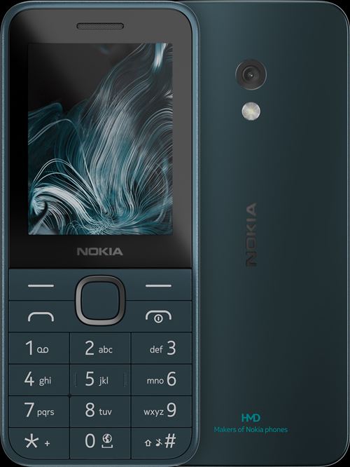 Téléphone portable basique Nokia 225 2,4 4G Nano SIM 128 Mo Bleu foncé