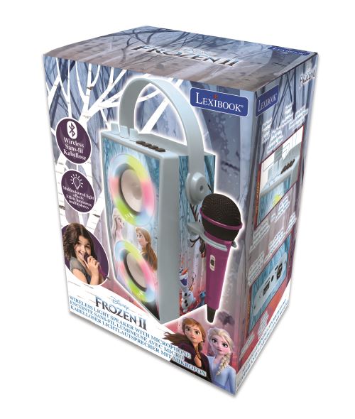 Enceinte Tendance Bluetooth® Lexibook Portable avec micro et effets lumineux La Reine des Neiges