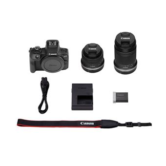 Appareil photo Canon EOS R100 + RF-S 18–45mm f/4.5-6.3 IS STM + RF-S 55-210mm f/5-7.1 IS STM