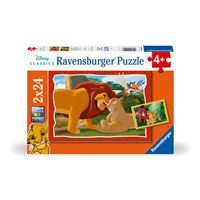 Puzzles 2 x 24 pièces Ravensburger Le Roi Lion Disney Animal Friends