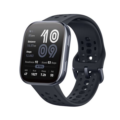 Montre Connectée Amazfit Bip 6 Bluetooth Noir Avec Bracelet En Silicone Noir