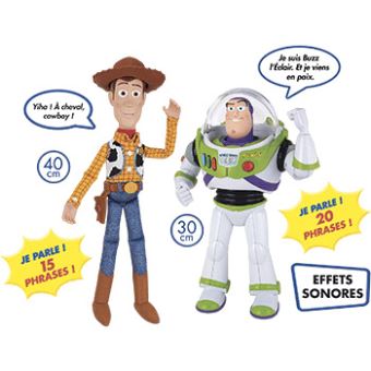 Pack de 2 figurines parlantes Lansay Disney Toy Story Woody et Buzz l’Eclair