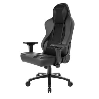 Siège gaming AkRacing Série Office Obsidiennne Suède Softouch Noir