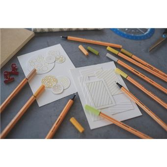 Set de 10 stylos feutres Stabilo Pointe fine 0,4 mm