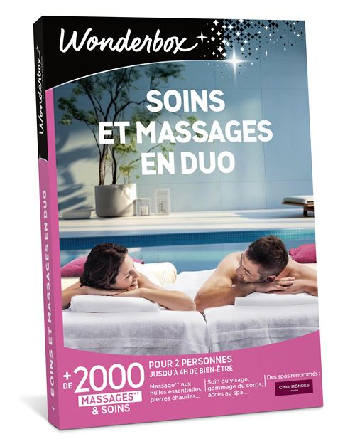 Coffret cadeau Wonderbox Soins et massages bien être en duo Edition 2025