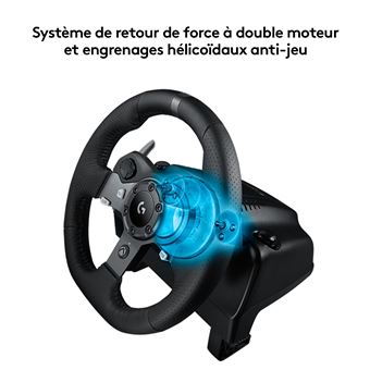 Logitech G - Ensemble volant et pédales - filaire - reconditionné - pour PC, Sony PlayStation 4, Sony PlayStation 5