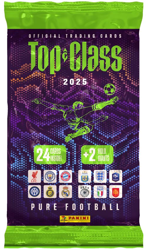 Carte à collectionner Panini Fifa Top Class 2025 Fat pack 24 cartes et 2 holo