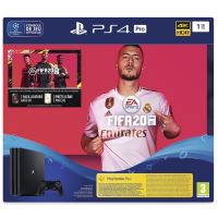 Console de jeux Sony PS4 Pro 1 To Noir + Jeu Fifa 20 + Voucher PS Plus 14j