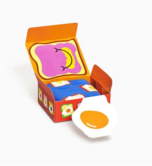 Happy Socks Gift box Hoge Sokken Toasted Egg Maat 36-40