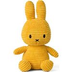 Peluche Miffy Lapin velours côtelé 24 cm Jaune