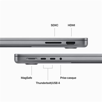 MacBook Pro 14 pouces reconditionné avec puce Apple M1 Pro, CPU 8 cœurs et  GPU 14 cœurs - Gris sidéral - Apple (FR)