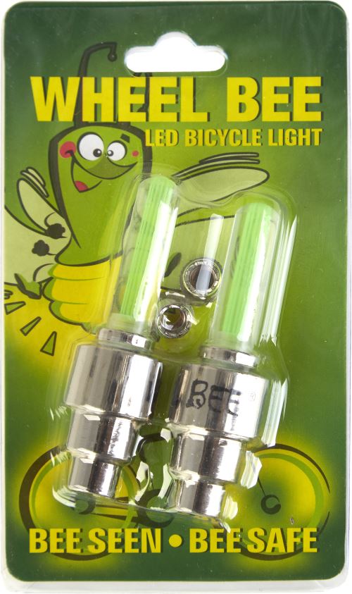 Lampe pour vélo Schildkrot Funsport Wheel Bee Vert