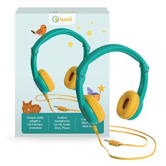 Casque audio vert - Lunii - Boîtes à histoires - Jeux d'éveil Casque audio vert - Lunii - Boîtes à histoires - Jeux d'éveil