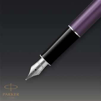 PARKER Sonnet Essentiel Stylo plume, Violet, Plume moyenne, encre noire, Coffret cadeau