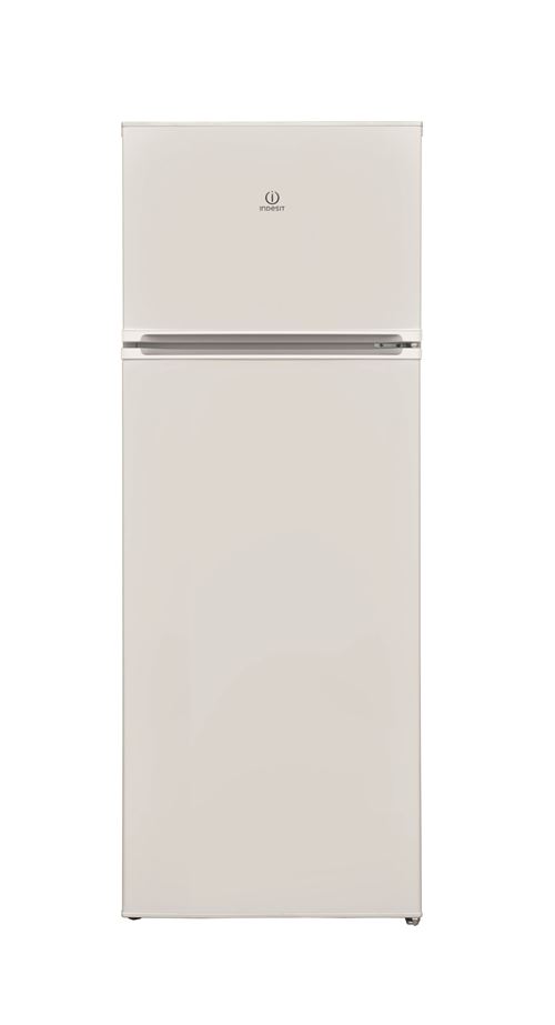 Indesit Double-Portes, 212 L (171 L+41 L), 144X54X57Cm, Blanc , Classe E, Ref. Statique, Controle Mecanique, Gas R600A, N-St, Portes Reversibles, Poignees Integrees, Consommation Energie : 177 Kwh/An Ou 0.486 Kwh/24H, 36 Db,