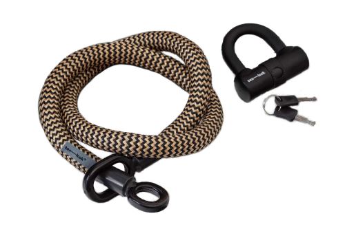 Antivol Indestructible Texlock M 120 cm Noir et Or