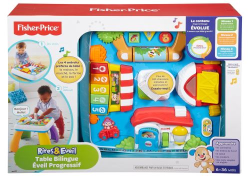 Table Bilingue D Eveil Programmable Fisher Price Jeu D Eveil Fnac Ch