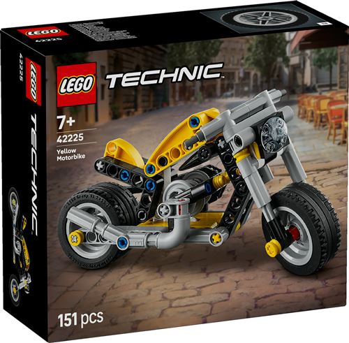 LEGO Technic Moto jaune 42225 - vue 2