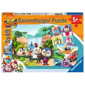 Puzzles 3 x 49 pièces Ravensburger Emotions fortes en équipe Top Wing