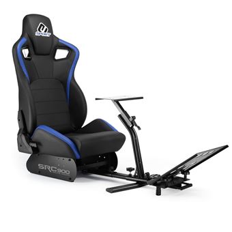 Siège de simulation baquet avec support pour volant et pédalier Subsonic SRC 900 Racing Cockpit Noir et bleu - 1