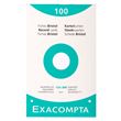 Étui de 100 fiches bristol quadrillées et perforées Exacompta 125x200 mm Blanc