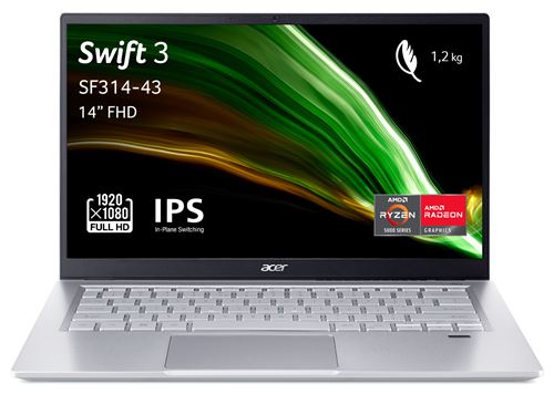 PC Ultra Portable Acer Swift Sf314-43-R39F 14" Amd Ryzen 7 16 Go Ram 512 Go SSD Gris