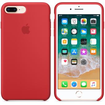 coque iphone 8 silicon rouge