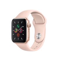 Apple Watch Series 5 GPS 40mm Behuizing in Aluminium Goud met Sport Armband Roos