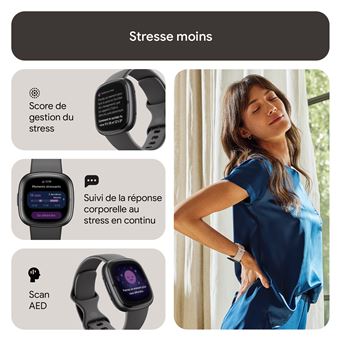 Montre fitbit ecran shops noir