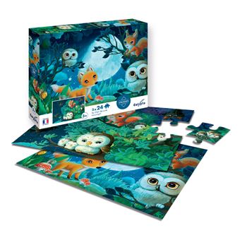 PUZZLE 2x24p AU CLAIR DE LUNE