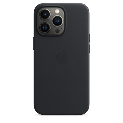 Coque en cuir Apple avec MagSafe pour iPhone 13 Pro Max Minuit